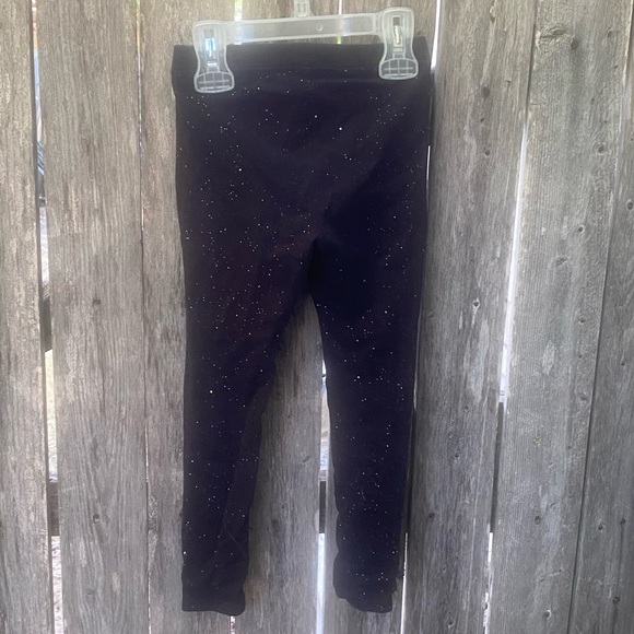 Cat and Jack black sparkle leggings 4t - Picture 3 of 3